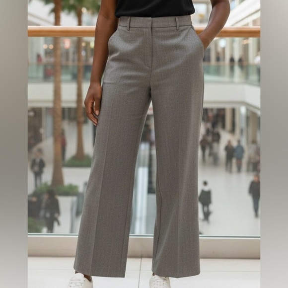 CBK Mango Herringbone Gray Trousers (Wide Leg) - Picture 9 of 9